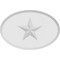 Ekena Millwork Standard Dalton Star Rosette With Beveled Edge, 6"W x 4"H x 3/4"P ROSP060X040X075DAL07 - alternate 2